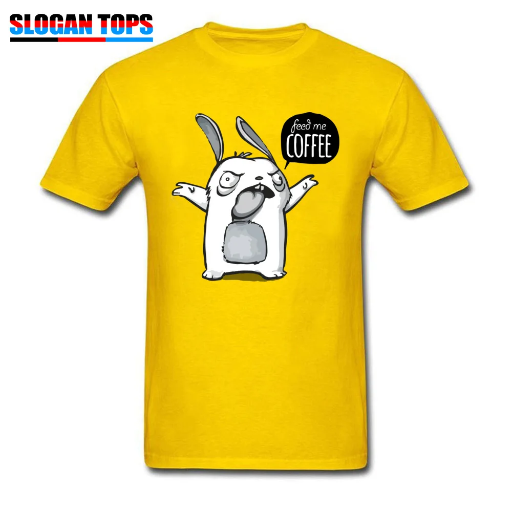 Crew Neck feed me coffee 100% Cotton Men's T-Shirt Casual Short Sleeve T Shirt New Coming Leisure T Shirts Free Shipping feed me coffee yellow