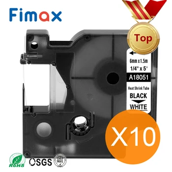 

10 pcs 1805443 18057 18058 Black on Yellow 19mm for Rhino IND DYMO Industrial Heat Shrink Tubes Tapes for PRO1000 Rhino3000 4200