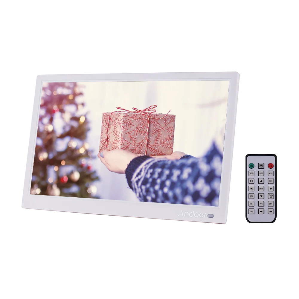 Andoer 15.6 Inch 1920*1080 IPS LED Digital Photo Frame Electronic Picture Album MP3 MP4 Clock Calendar with Remote Control