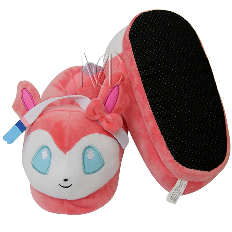 

New Unisex Anime Cartoon Pokemon Series Slippers House Warm Indoor Wood Floor Home Plush Shoes Mens Pikachu Fluffy Slipper