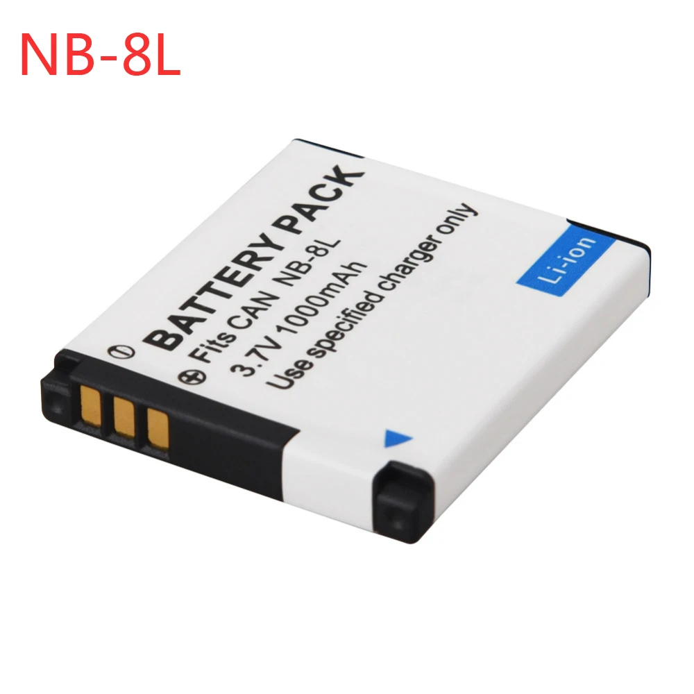 

1000mAh NB-8L NB8L NB 8L Li-ion Battery Batteries For Canon PowerShot A3300 A3200 A3100 A3000 A2200 A1200 IS Camera Bateria Pack
