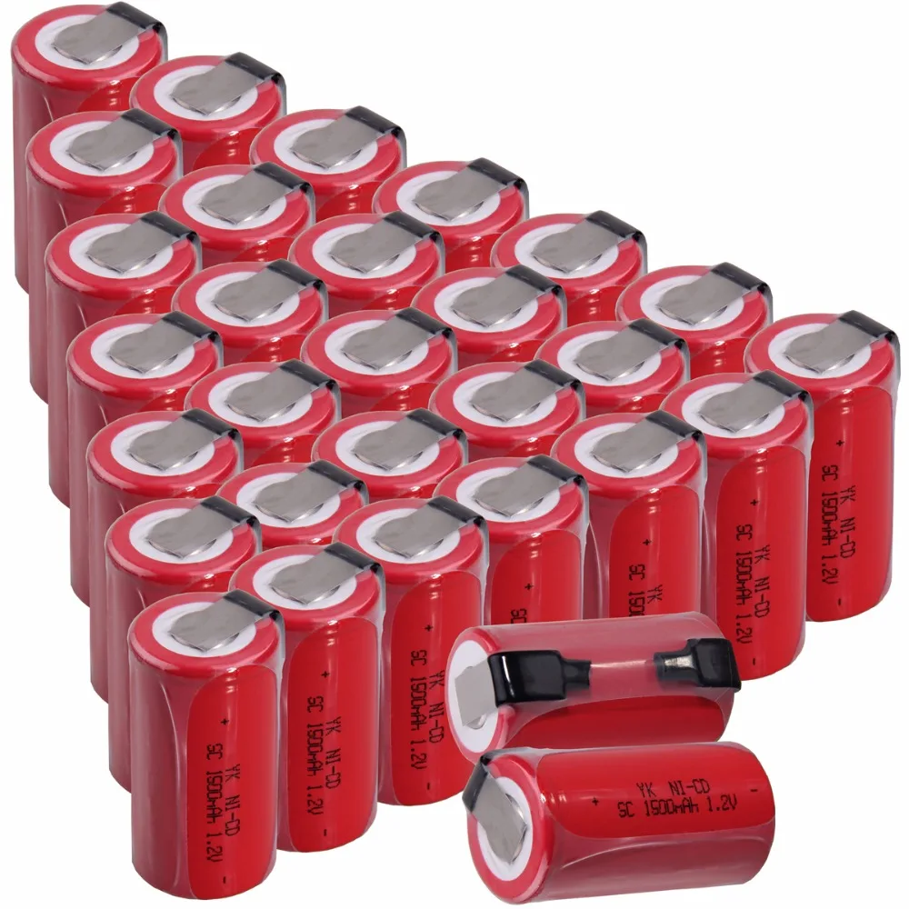 

30 pcs SC 1500mah 1.2v battery NICD batterie rechargeable batteries for makita bosch B&D Hitachi metabo dewalt power tools