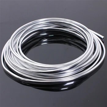 

6m Sliver Car Styling Interior Decorative Car Vent Chrome Moulding Trim Strip Protector Roll Strips Line DIY Sticker