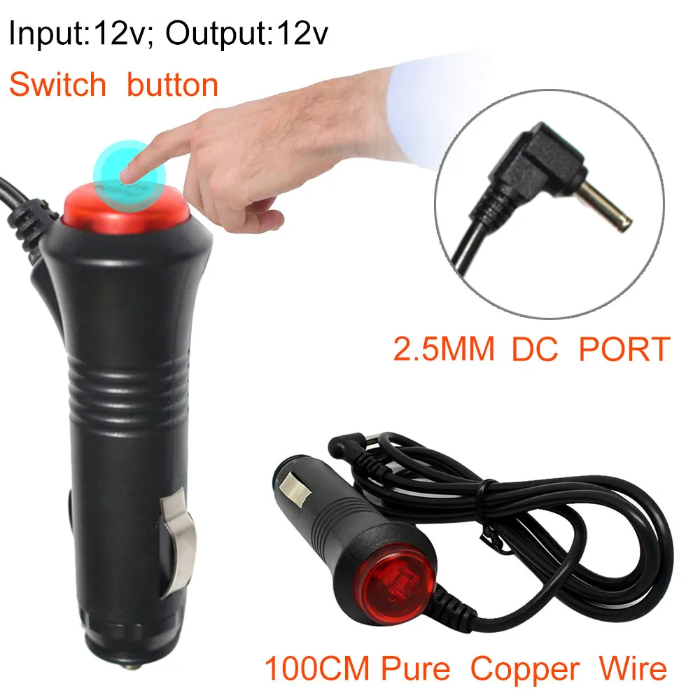 

Newest Adapter charger cigarette lighter DC 12V 2.5MM Car Adapter Charger Cigarette Lighter Power Plug Cord GPS Cable