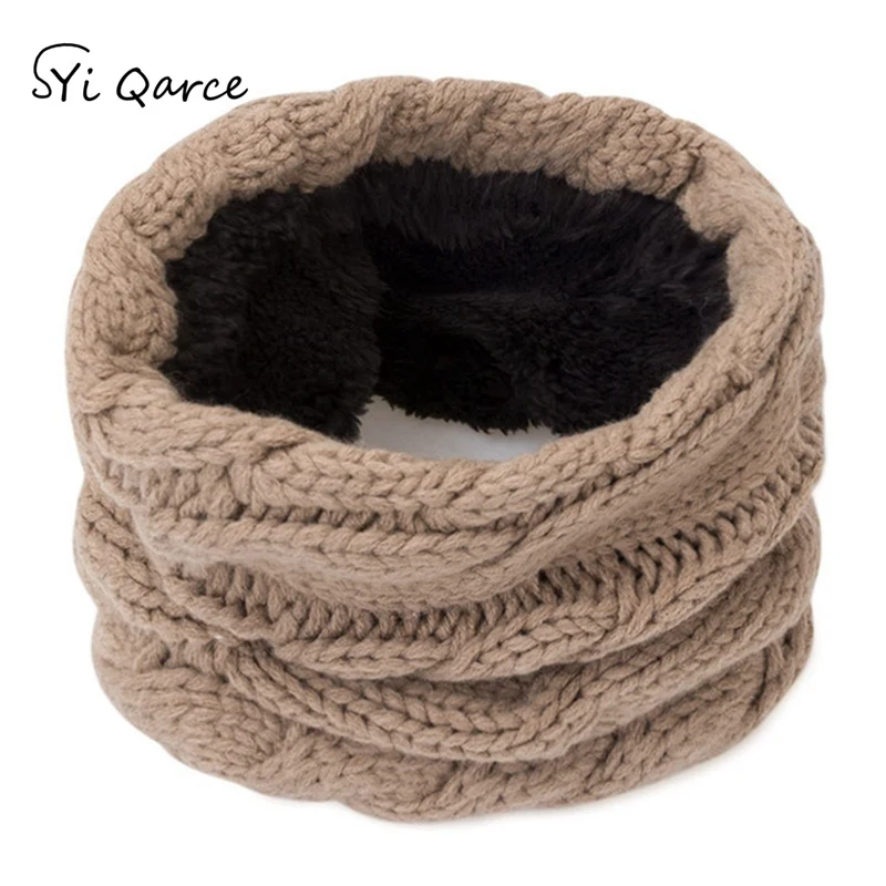 SYi Qarce, новинка года, детский зимний супер теплый толстый вязаный шарф, высокое качество, шарф для девочек и мальчиков, NW007-13 - Цвет: Khaki
