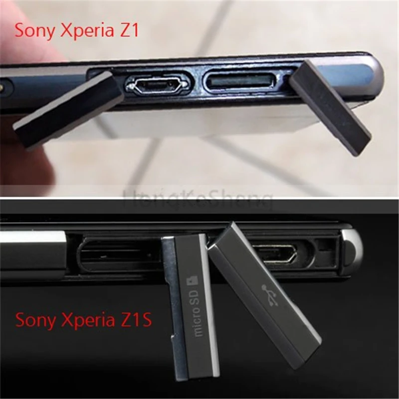 OEM SIM + SD USB порт крышка клапан Замена для Sony Xperia Z1S L39T L39U C6916|Корпусы и рамки