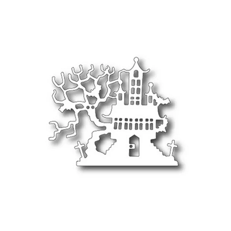 

Naifumodo Spooky House Metal Cutting Dies For Scrapbooking Album Craft Dies Embossing Die Cut New 2019 Arrive Party Decor