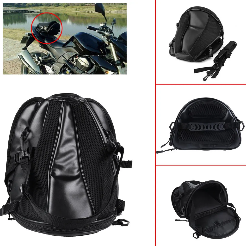 

Motorcycle Rear Seat Tail Bag Motorbike Shoulder Backpack Waterproof Reflective Drop Shipping