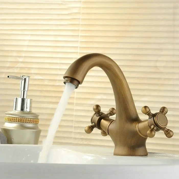 Antique Brass Finish Kitchen Sink Bathroom basin Faucet mixer tap AB-11 | Обустройство дома