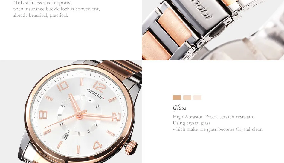 SINOBI Золотые женские часы Geneva модный браслет наручные часы Дата известные бренды Женские кварцевые наручные часы Montre Femme