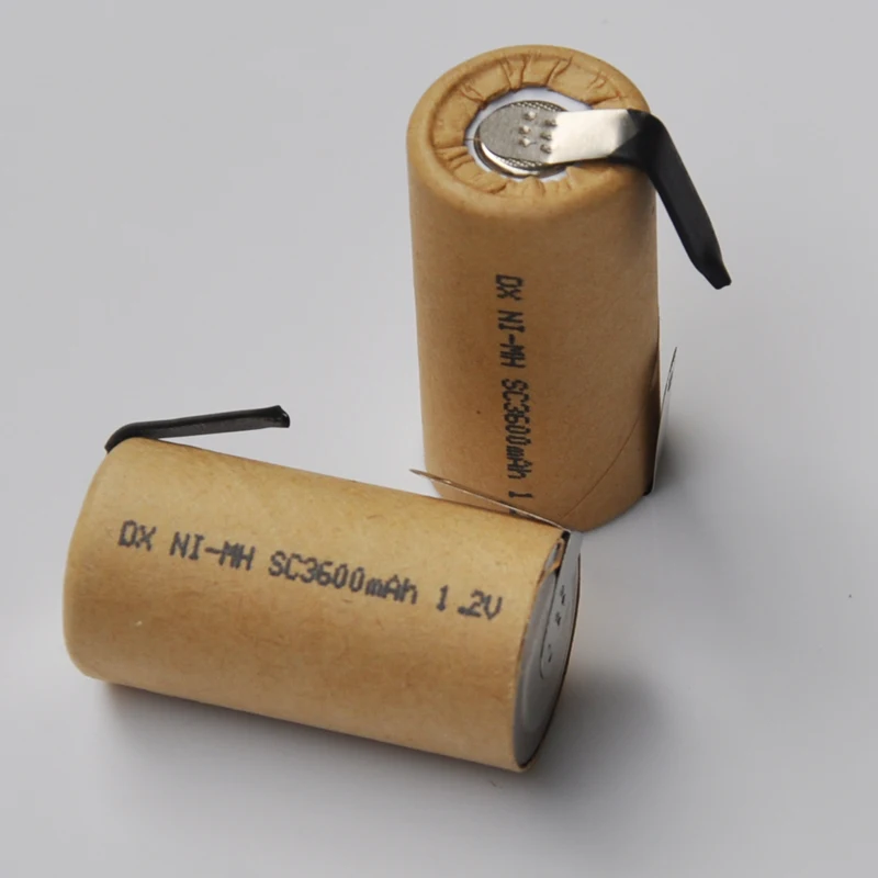 10-16 шт 1,2 V SC аккумуляторная батарея Sub C Размер 3500mah ni-mh ni mh ячейка с вкладкой для сварки штифт для электрической дрели пылесос