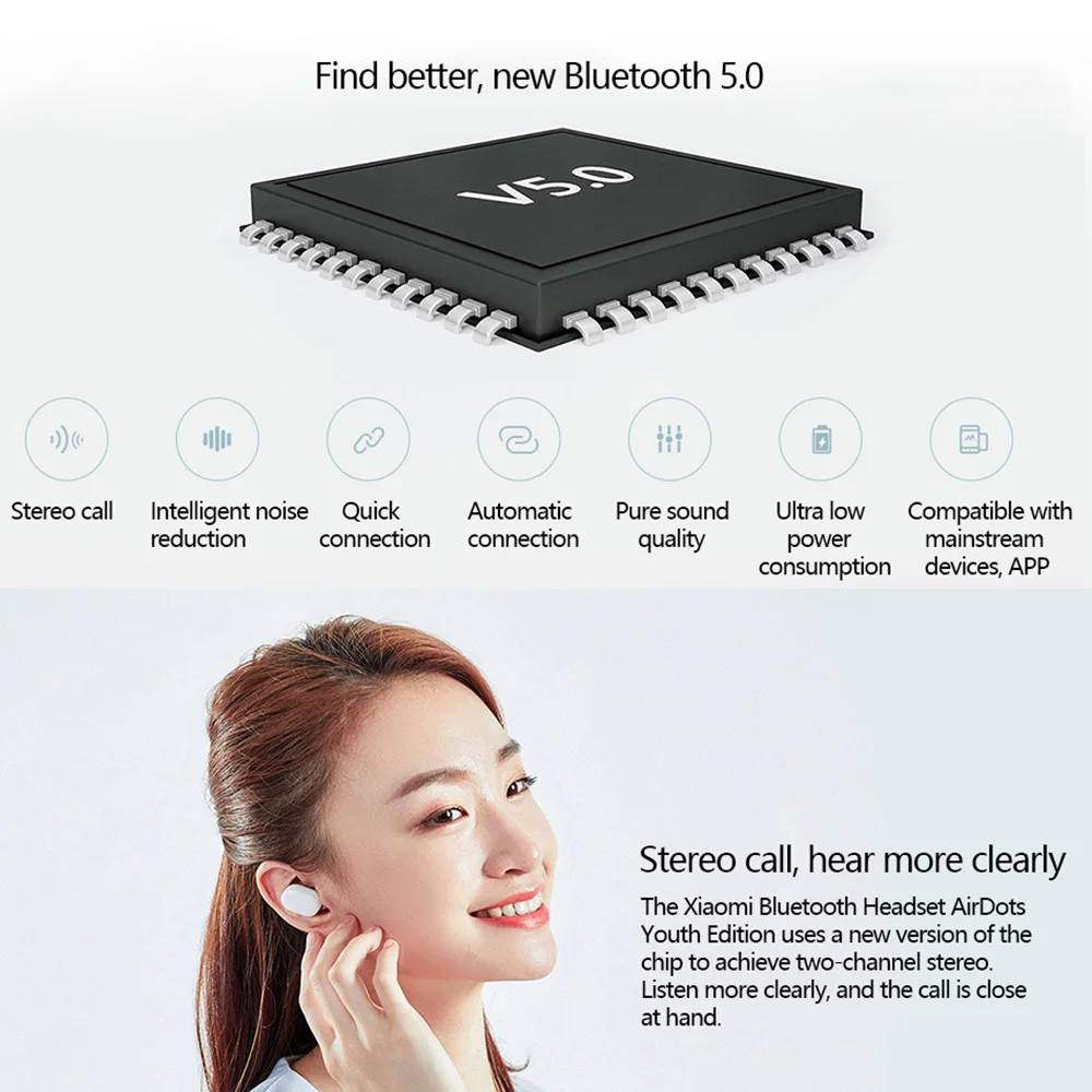 Горячая Оригинальная Xiaomi AirDots TWS наушники Bluetooth 5 0 кран Управление гарнитура