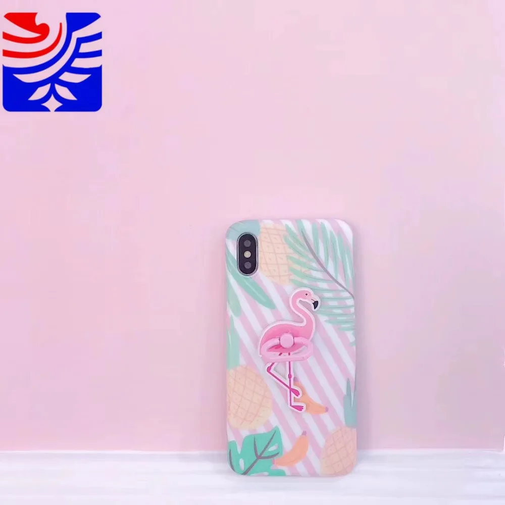 PEEPING Retro lovely Fantasy flamingo phone case Anti-fall for iPhone 6 6s 7 8 Plus X XR XS MAX silicone soft case04