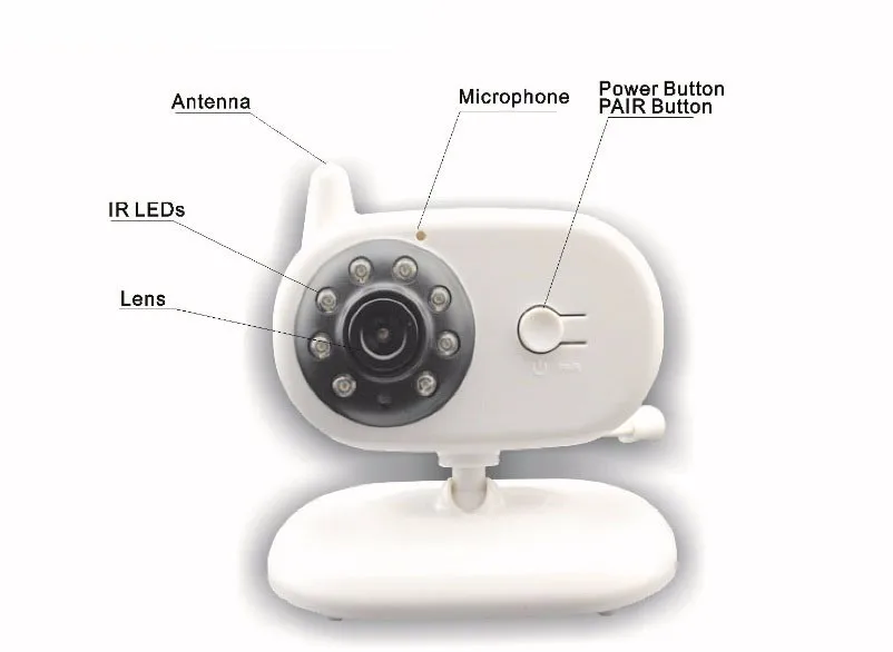 850 3,5 дюймов беспроводной аудио видео детский монитор камера видеонаблюдения 2 способа разговора ночного видения ИК Контроль температуры с колыбельными
