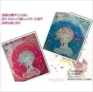 Take a shower the good helper when Japanese cartoon bath cap powder blue two color random delivery |