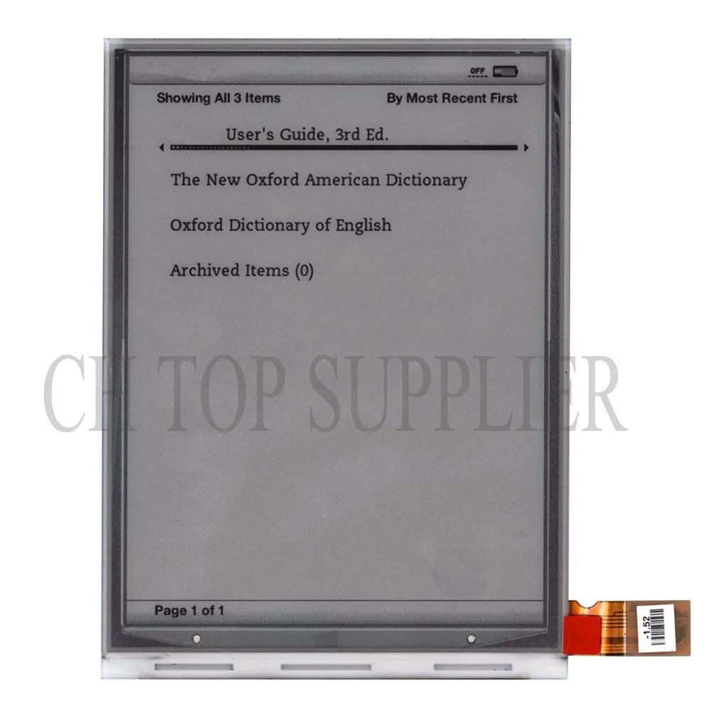 Original PVI 6 Inch ED060SCE LF T1 E Ink Book Screen Amazon NOOK2 Screen
