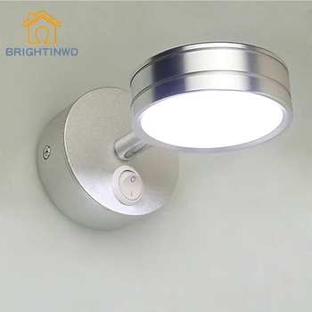 

LED Surface Mount Ceiling Spotlight Wall Sconce with Switch 3W 5W Aisle Photo Wall Balcony Bar Decorations BRIGHTINWD