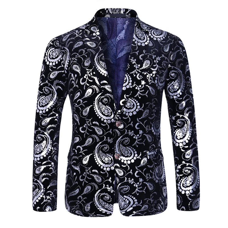 YUNCLOS 2019 Paisley Bronzing Men's Suit Blazer Slim Fit Suit Jacket For Men High Quality Casual Wedding Party Male Blazers YUNCLOS 2019 Paisley Bronzing Men's Suit Blazer Slim Fit Suit Jacket For Men High Quality Casual Wedding Party Male Blazers