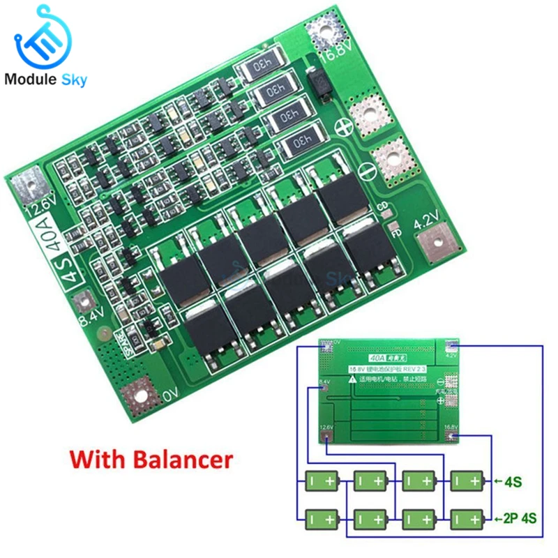BMS PCB balanceador protección circuito 35a para 16s//60v ion de litio Batería Packs
