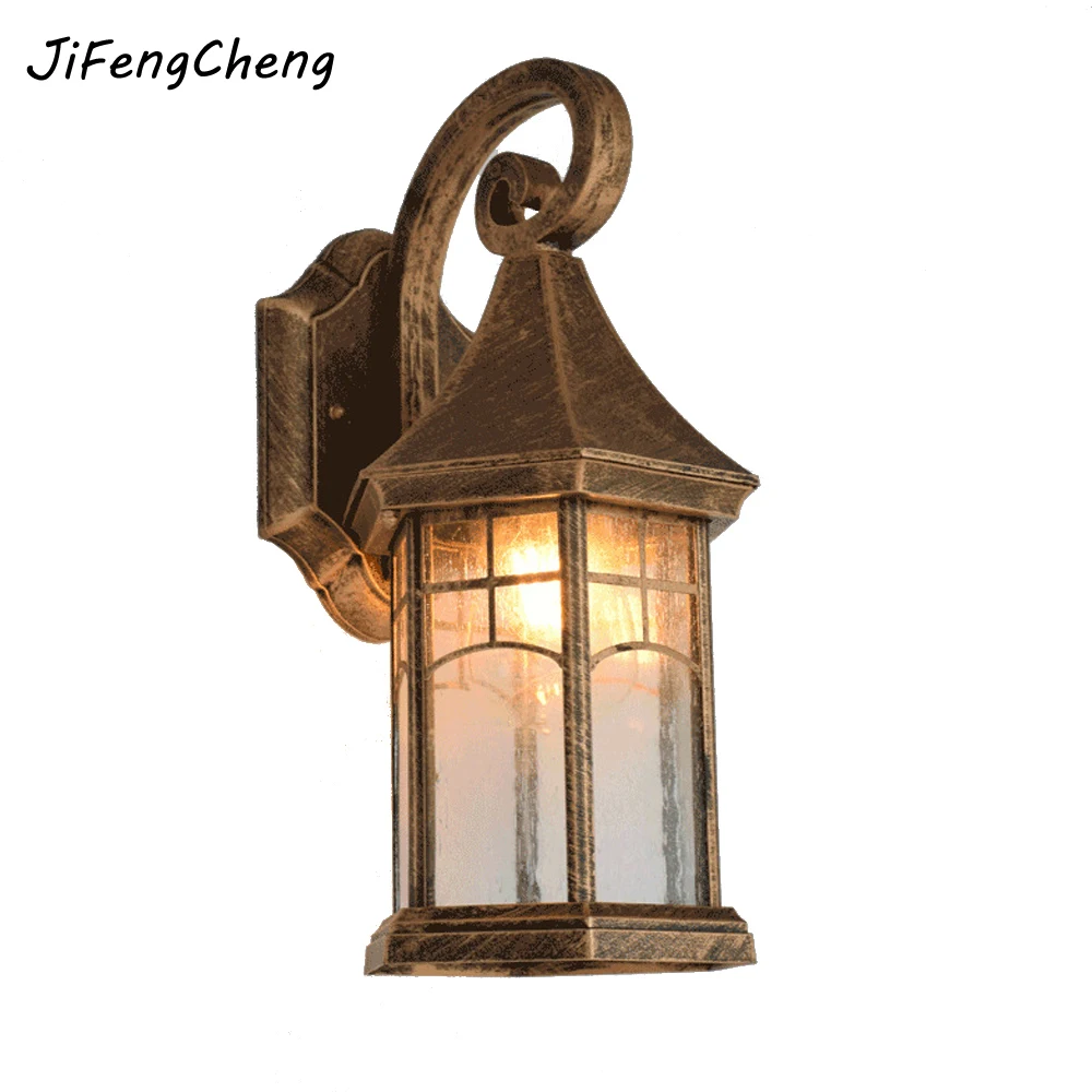 

European Waterproof Outdoor Lighting Retro Wall Lamp American Creative Garden Lights Balcony Staircase Corridor Wall Lamp E27