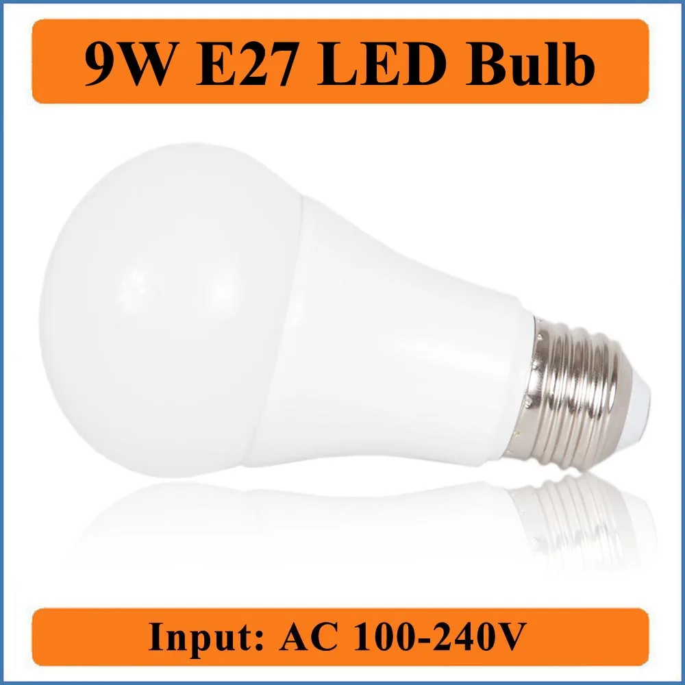 9W E27 LED Bulbs Lamps Input AC100-240V aluminum led lamp Warm White Led Spotlight Bubble Balls Globe Bulb | Освещение
