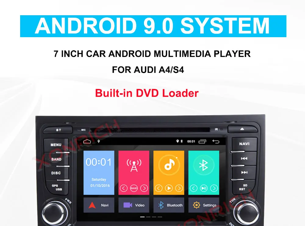 Discount 2 Din Android Car Stereo Car Multimedia Player for Audi 2010 A4 S4 B6 B7 RS4 8E 8H 8F B9 Seat Exeo GPS DVD AutoRadio BT 1