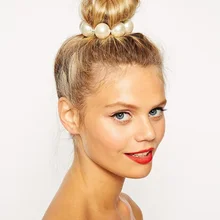 Новое поступление Модная эластичная, для волос, ювелирный аксессуар имитация жемчужные ободки для волос ювелирные изделия для Для женщин