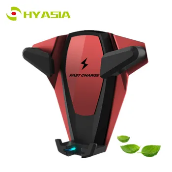 HYASIA Wireless Charger Car Phone Holder with Aromatherapy For iPhone XS Max X XR 8 Samsung Note 9 S9  Mobile Phone Stand Holder