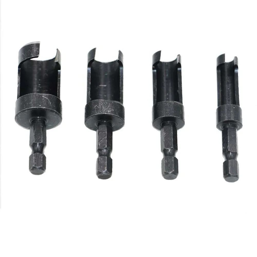 4PCS Wood Hole Opener Set Drill Bits Muddle Reamer Bit Carbon Steel
