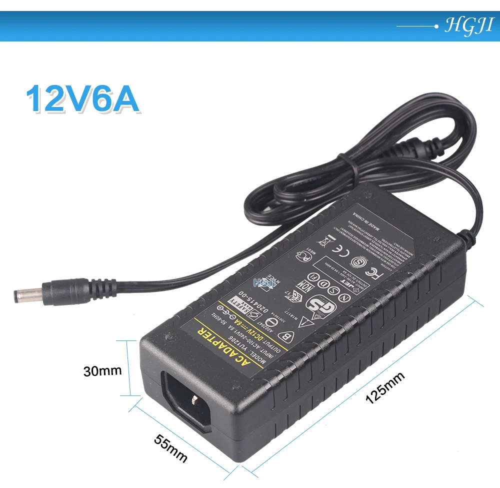 Description Picture 6 of itemAC100V - 240V to DC 12V 2A 3A 4A 5A 6A 8.5A 10A 12.5A 15A 20A 300w lighting transformers Power Supply Adapter Converter Charger