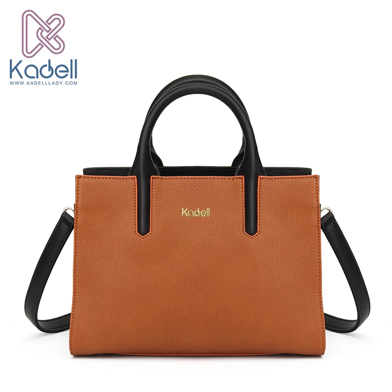

Kadell Ladies Hand Bags Business Women Messenger Bags Famous Brands OL Vintage High Quality Brown Fashion PU Leather Bag Totes