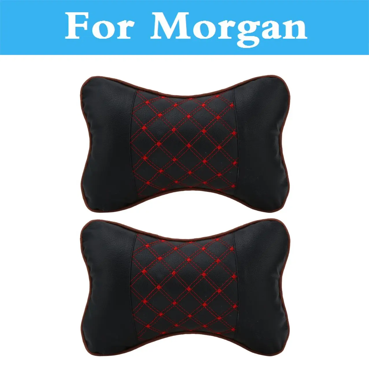 

2pcs Leather Pp Cotton Car Headrest Neck Cushion Headrest Pillow For Morgan 3 Wheeler 4 Seater 4/4 Aero 8 Aero Coupe