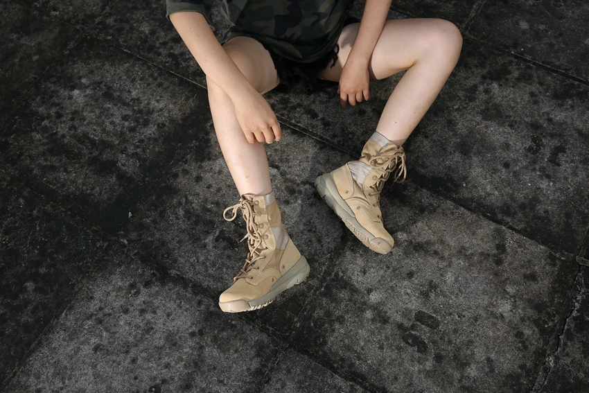 Золотые саплинговые военные тактические ботинки; женская походная обувь; Легкие женские кроссовки; дышащая парусиновая обувь; Новая женская уличная обувь