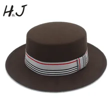 Женская, мужская, шерстяная шляпа на плоской подошве homberg Fedora, женская, джентльменская, зима-осень, джаз, церковная шляпа, свиная шляпа, хороший пакет, размер 56-58 см