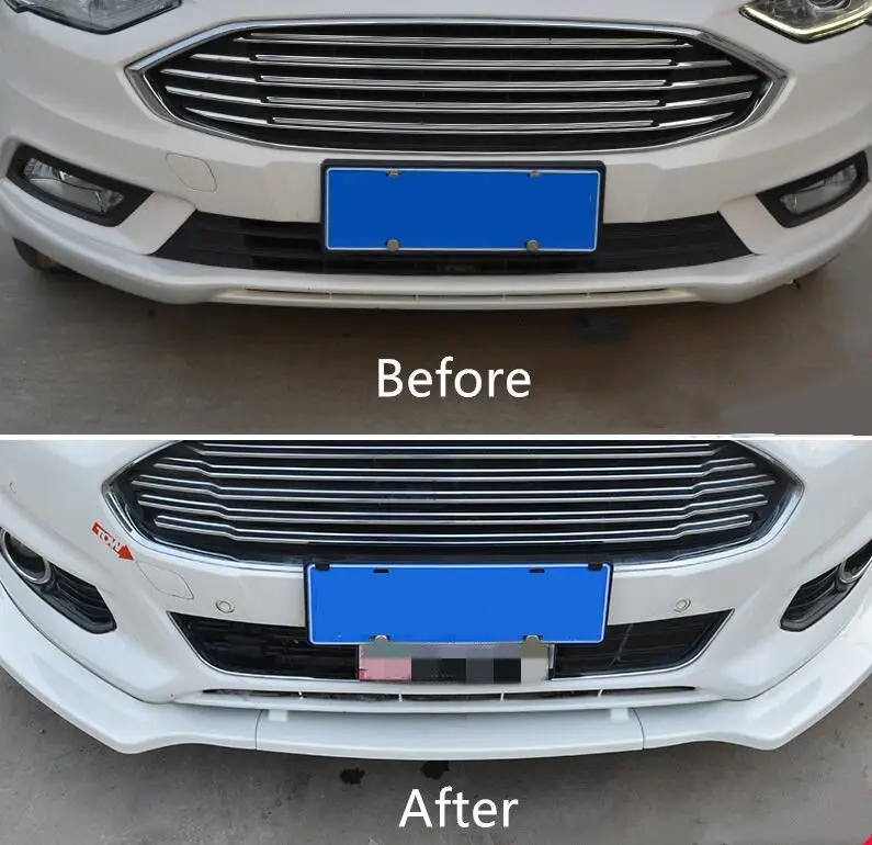 

Fit For 2013-2016 Ford Fusion Mondeo White ABS Front Bumper Lip Cover Trim 3pcs