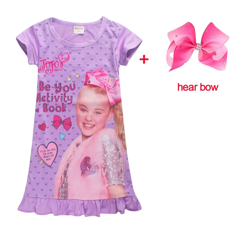 2018 Jojo Siwa Silk Dresses for Girls Lace Dress Kids Clothes Unicornio