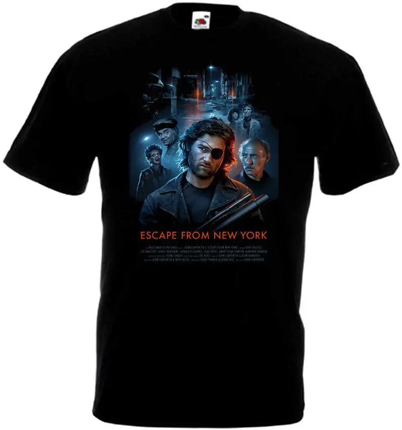 

Escape From New York v9 T shirt black movie poster all sizes S-3XL Mans Unique Cotton Short Sleeves O-Neck T-Shirt