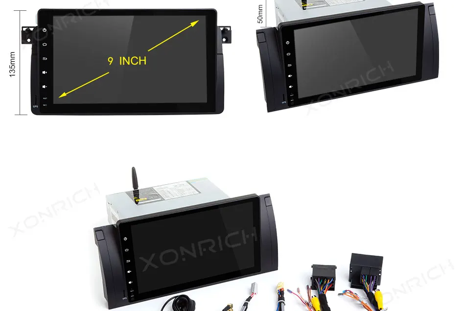 Perfect Xonrich 1 Din Android 8.0 Car Radio For BMW E46 Navigation M3 Rover 75 318/320/325/330/335 GPS DVD Player Qcta Core 20