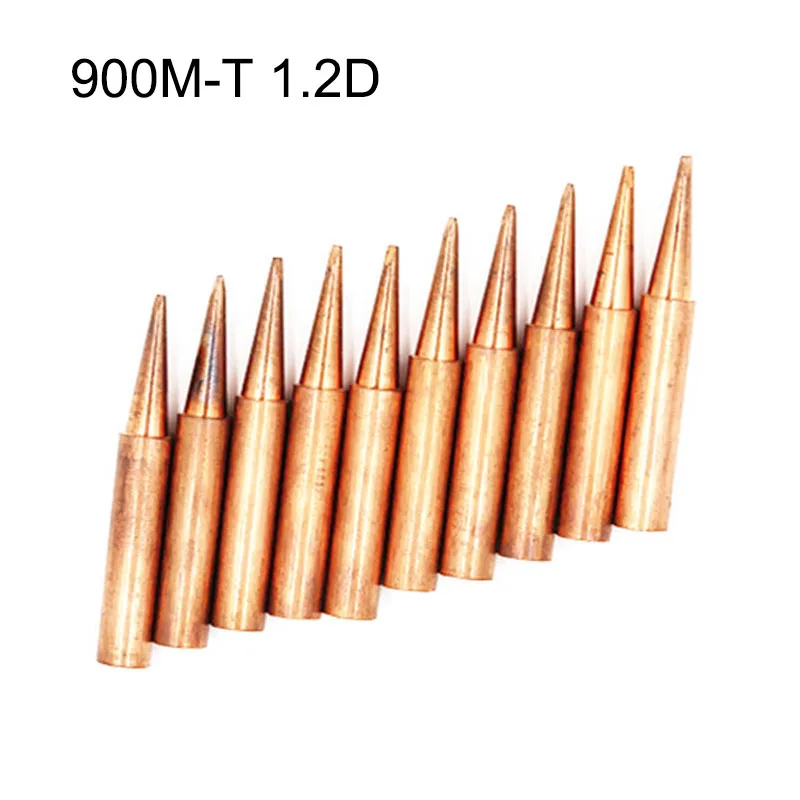 10 шт./лот 900M-T медный паяльник наконечник бессвинцовый паяльник 933.376.907.913.951, 898D, 852D + 1 шт. паяльник