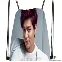 Пользовательские Lee-Мин Хо-актер-Drawstring сумка-рюкзак милый рюкзак дети сумка(черный назад) 31x40 см#180611-01-46