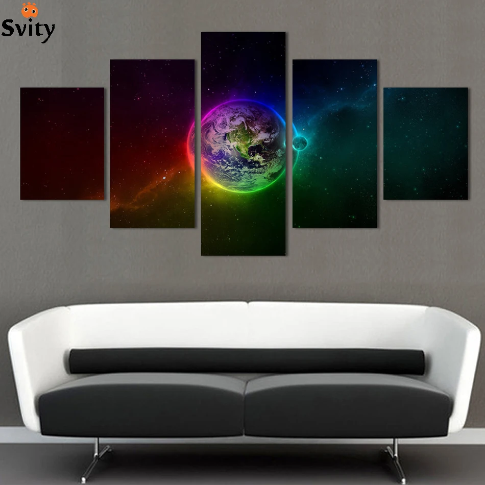 Buy 5 piece Canvas painting wall art unframed Printed Outer space