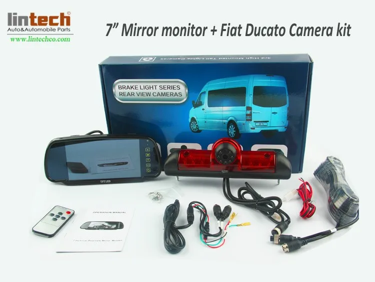 Brake lights camera system for Fiat Ducato packing detail