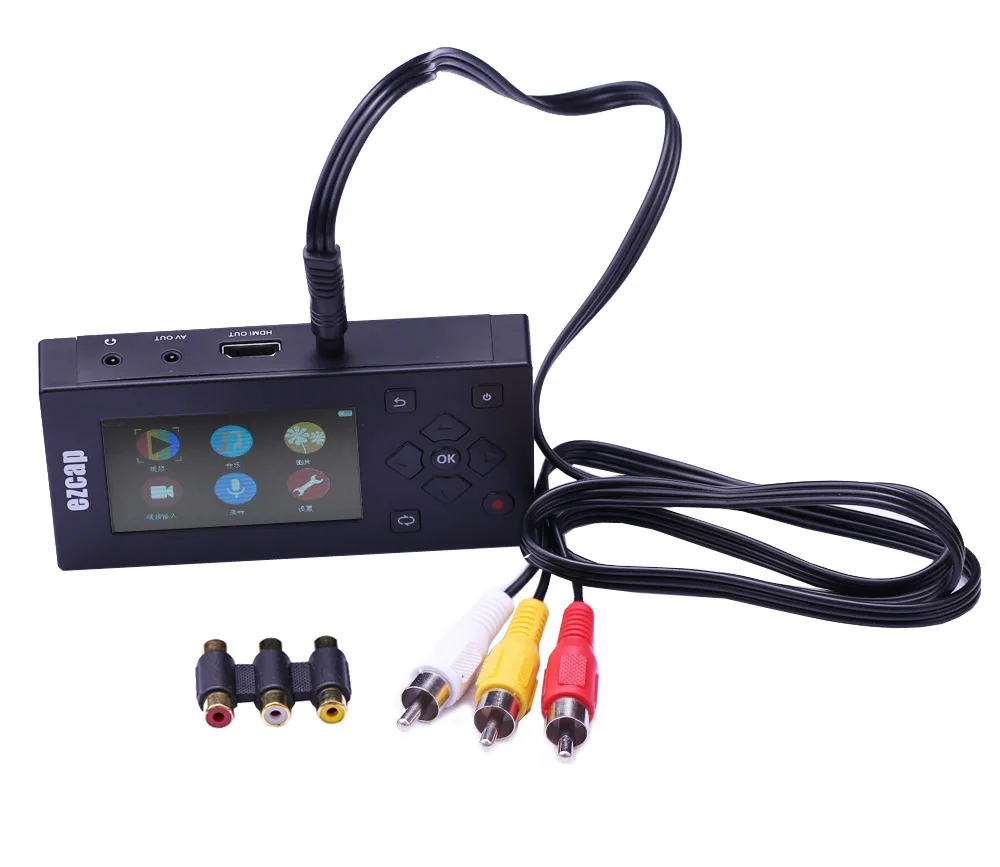 2019 NEW CVBS Analog Digital AV Recorder Audio Video Capture Converter VHS Camcorder DVD Cassette Tape to TF Card 8G MP3 Player