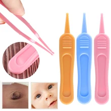 Забота о безопасности младенца ушной Нос пупка пинцеты для чистки круглая голова пластиковый очиститель щипцы