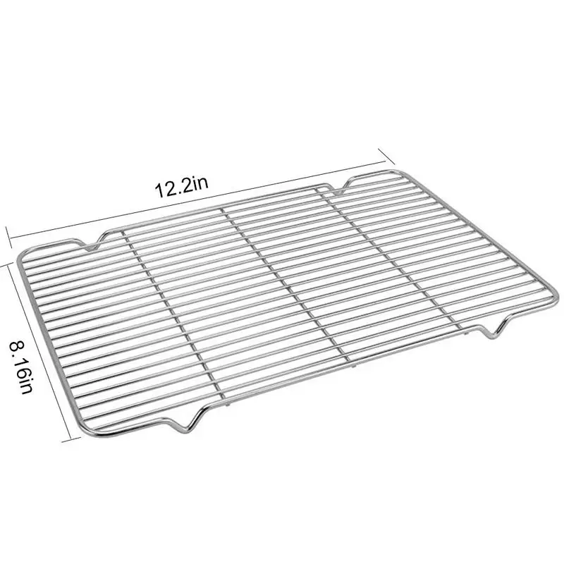Решетка для барбекю и гриля, сетка для духовки, проволока из нержавеющей стали, стойка для приготовления кебаба, барбекю, кухонные инструменты, полка для слива, кухонные аксессуары - Цвет: S