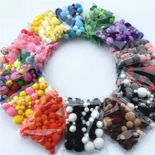 20 г смешанные размеры разноцветные помпоны из меха DIY мягкие помпоны Свадебные украшения/аксессуары для шитья на ткани от 8 мм до 30 мм