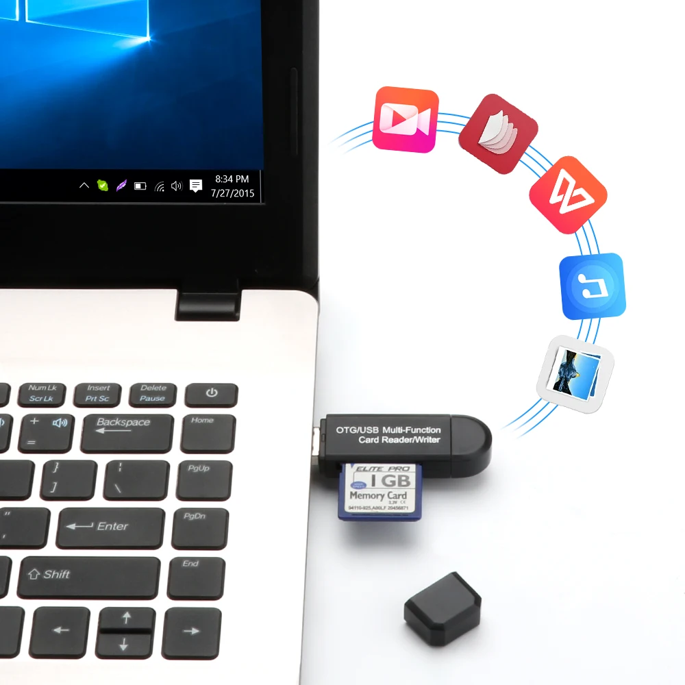 Rocketek usb 2 0 memory card reader OTG android adapter cardreader for micro SD TF microsd 5