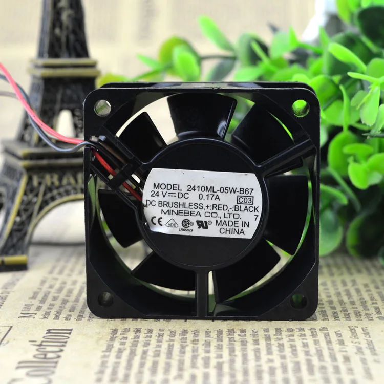 Подлинный для NMB 6CM охлаждающий вентилятор 6025 24V 0.17A 2410ML 05W B67 и другие двойные