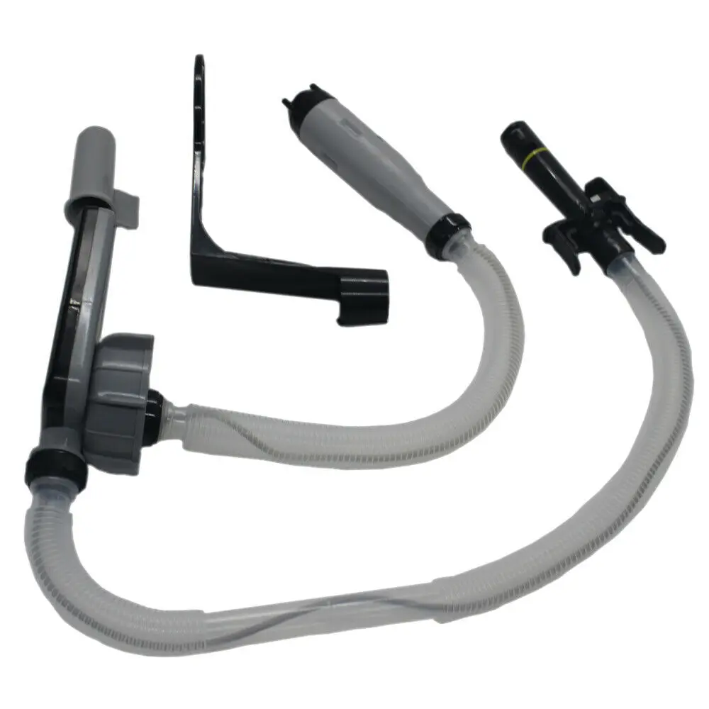 

4 AA Battery Powered Fuel Transfer Pump w/ Flexible Intake Hose and No-spill Auto-Stop Nozzle Attachable to Gas Cans & More