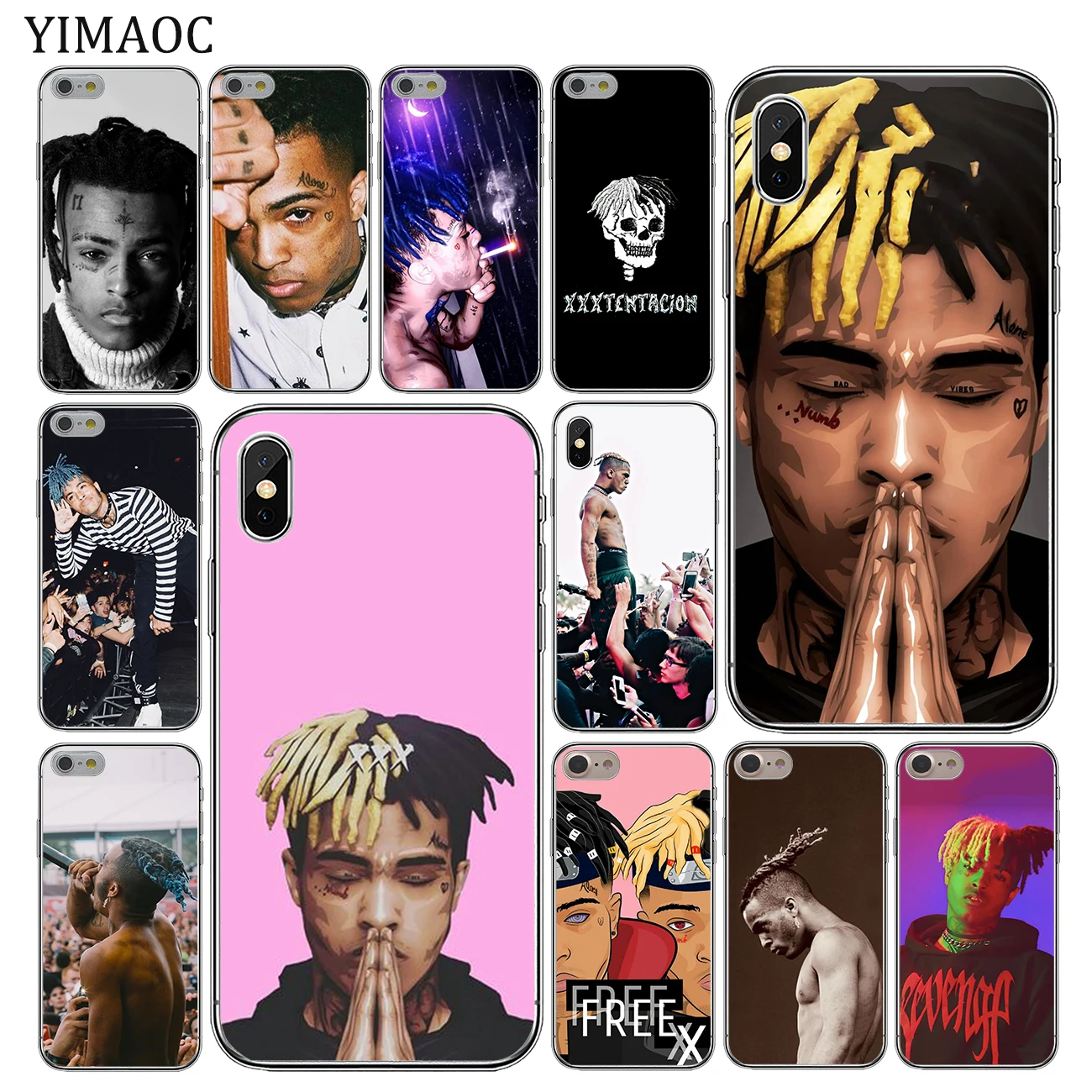 

YIMAOC Rap Singer XXXTentacion MC Soft Silicone Cover Case for Apple iPhone 11 Pro X XR XS Max 6 6S 7 8 Plus 5 5S SE 10